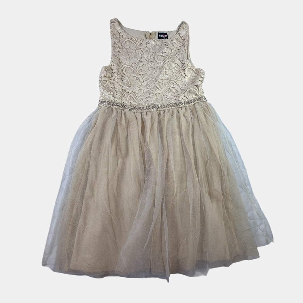 Ransom Girl dress, girls size 8 dress, flower girl dress, lace tulle dress,